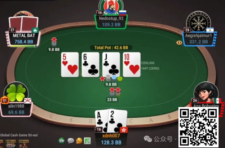 【WPT扑克】牌局分析：转牌买花check raise，河牌中nuts，打多大？