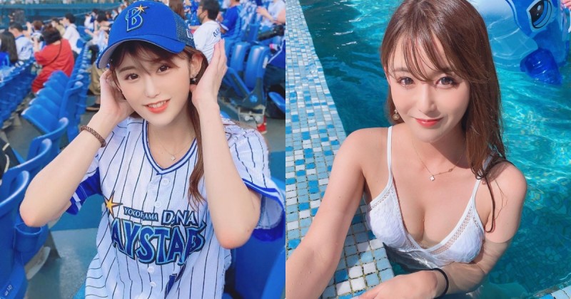 日職球場發現「超甜美天菜正妹」，私下出遊的「美乳辣照」有夠邪惡！