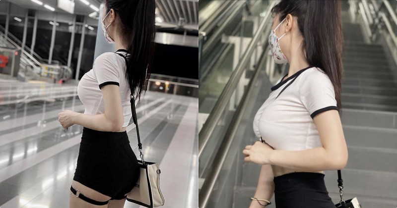 【WPT扑克】火車站「超辣爆乳口罩正妹」，側身的雄偉曲線讓人直呼：好巨！