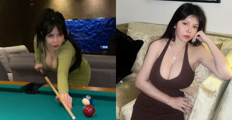 【WPT扑克】木瓜姊姊「Mandi香菱」爆乳打撞球　母球碰撞瞬間胸前兩顆也晃起來