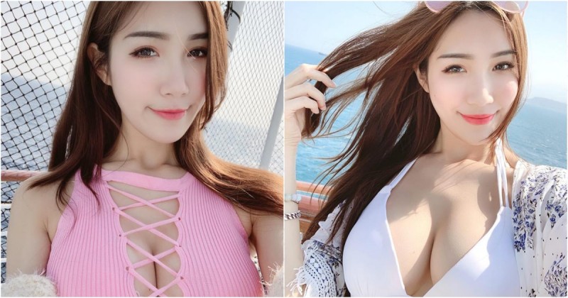 【WPT扑克】長腿正妹「林妤霜」郵輪上大放風采 粉紅背心中路大開只靠綁帶hold重量！