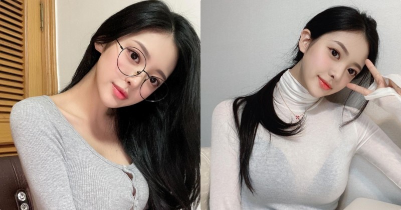 【WPT扑克】梨花大學「高顏值眼鏡女孩」，透膚上衣「黑內衣若隱若現」！