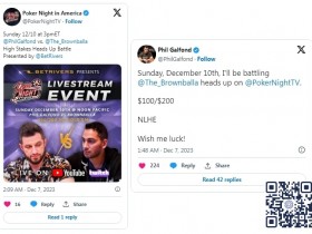 【WPT扑克】话题 | Phil Galfond和Eshaan Bhalla将进行一场现场高额桌单挑赛