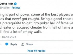 【WPT扑克】高额桌常客David Peat：作弊是扑克游戏的一部分