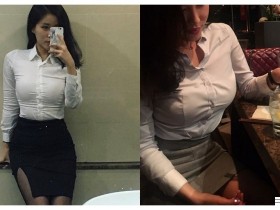 【WPT扑克】公司女pm都這樣上班！渾圓巨乳「襯衫緊到爆」，黑絲窄裙根本無法好好工作啦！